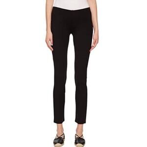 Eileen Fisher Pull On Zipper Ankle Black Viscose Blend Pants Size Large